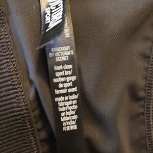 Victoria's Secret zip-up silicone underwire sports bra